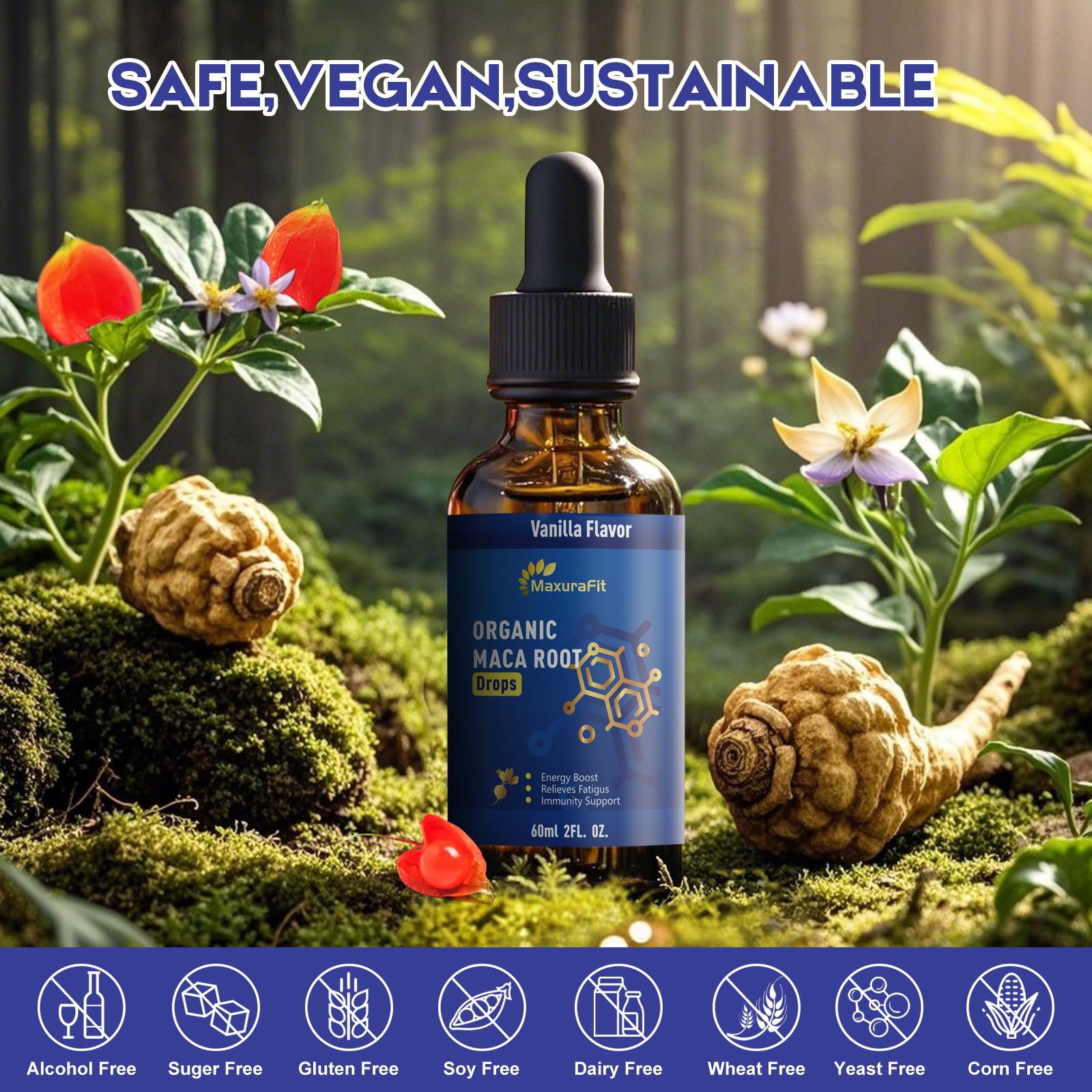 MaxuraFit L-Arginine Liquid Drops support nutrient delivery and performance focus.