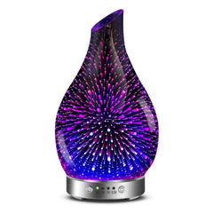 MAXWINER 3D glass diffuser top view for elegant home ambiance.