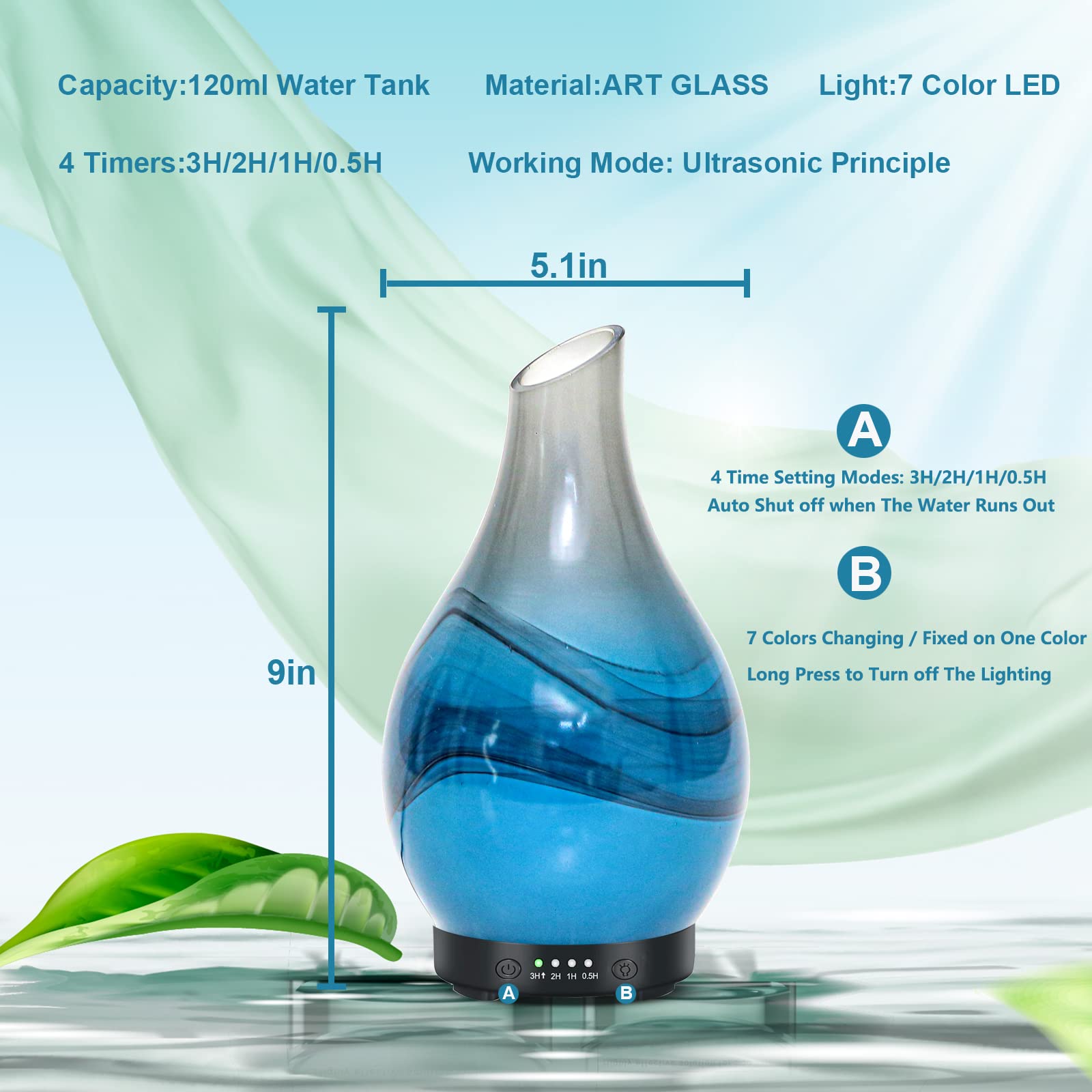 MAXWINER handmade glass adds stylish focal points to any room.