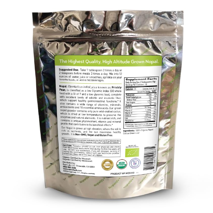 Maxx Herb Nopal powder close-up highlights fiber-rich texture for digestion support