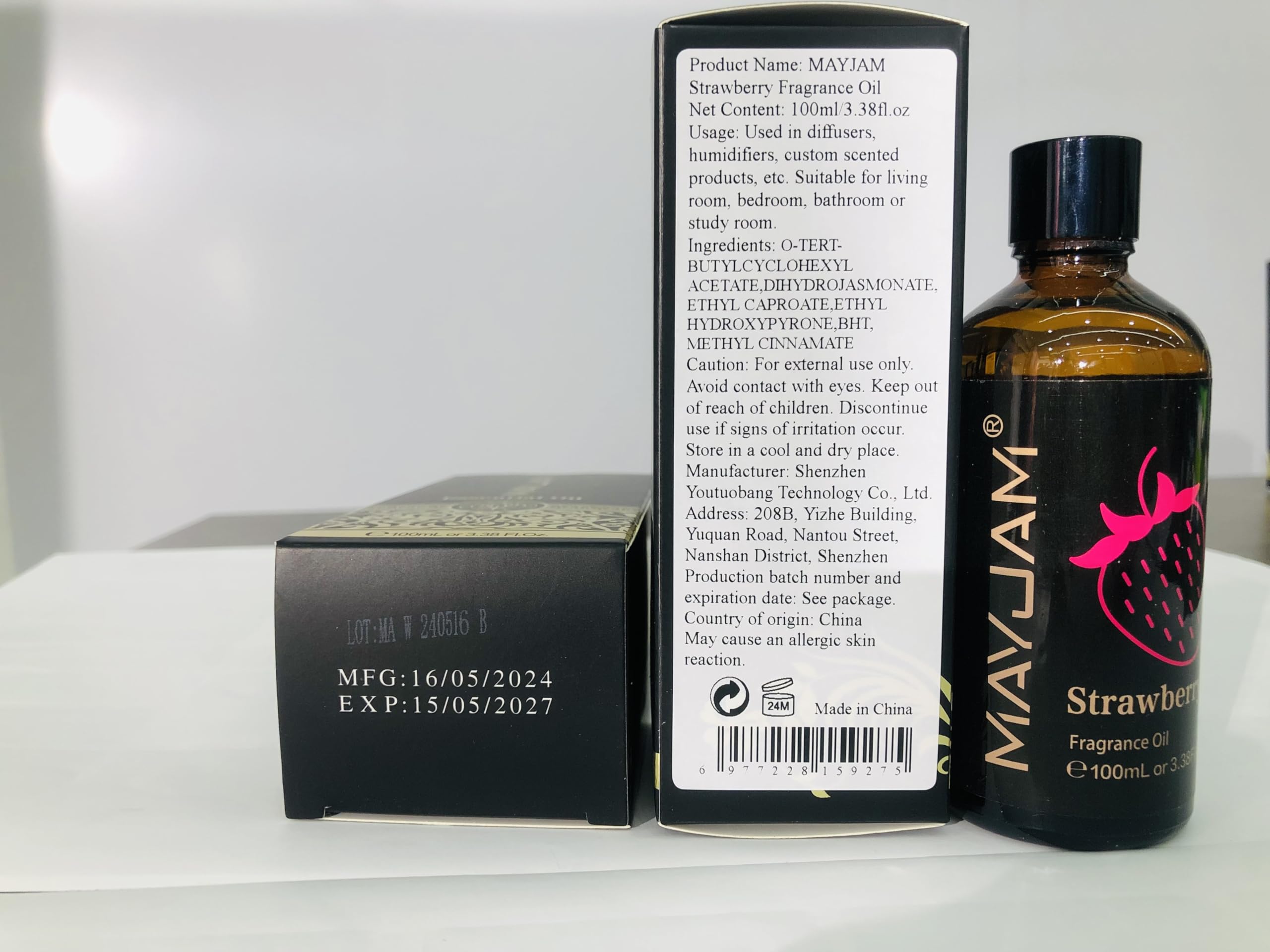 MAYJAM amber bottle helps preserve fragrance potency