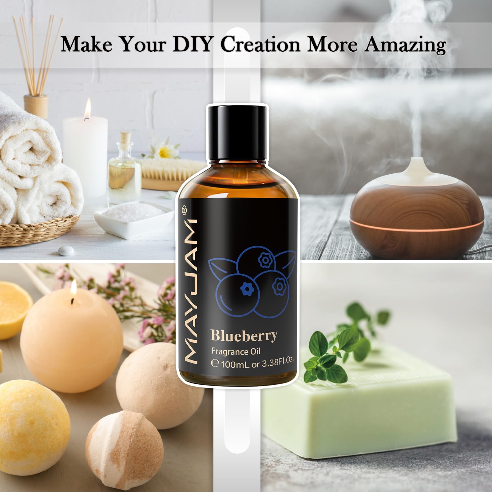 MAYJAM Blueberry fragrance oil for soap and candle making adds fragrance