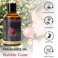 MAYJAM Bubble Gum fragrance oil dropper enables precise dispensing for crafts.