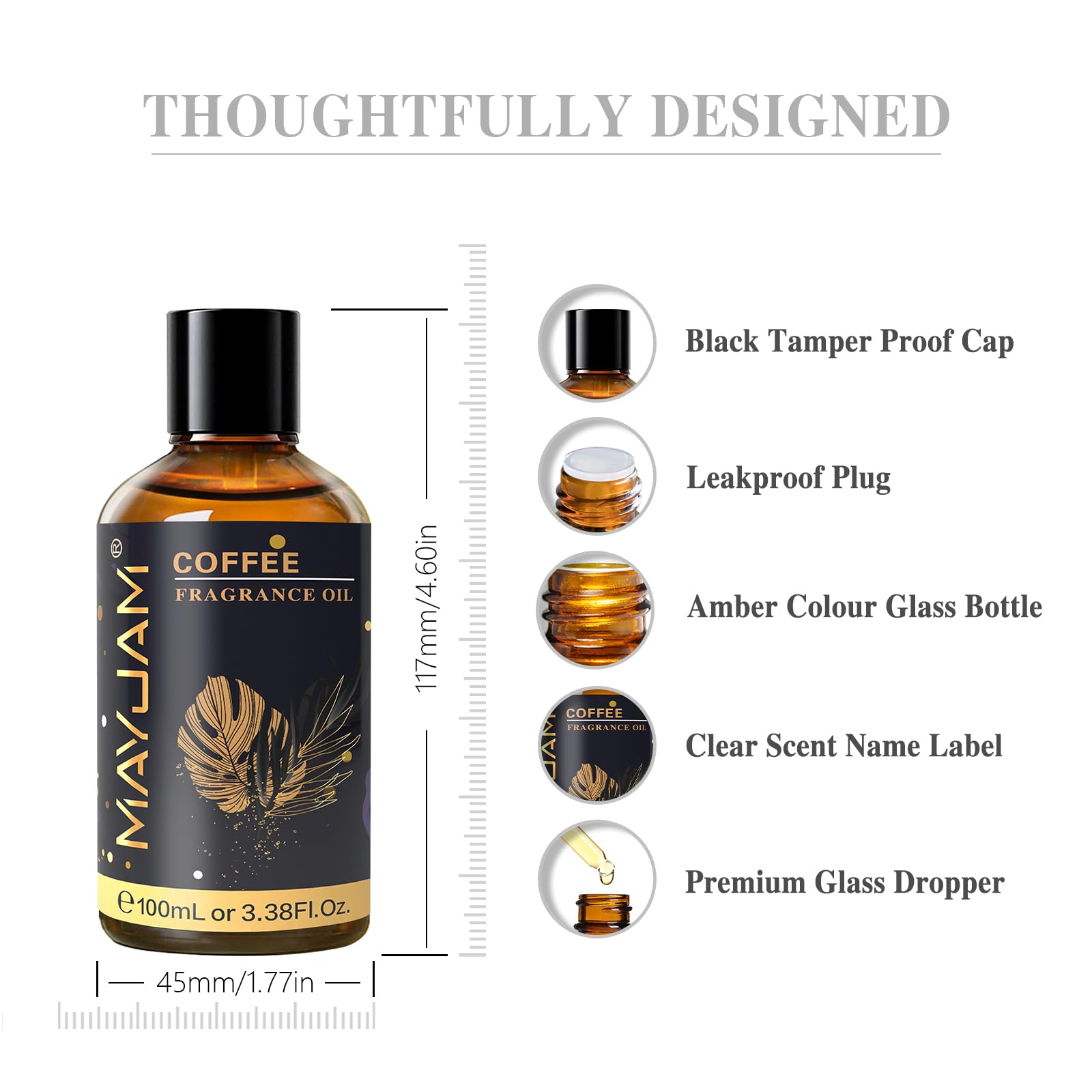 MAYJAM coffee fragrance oil gift-ready packaging enhances DIY projects.