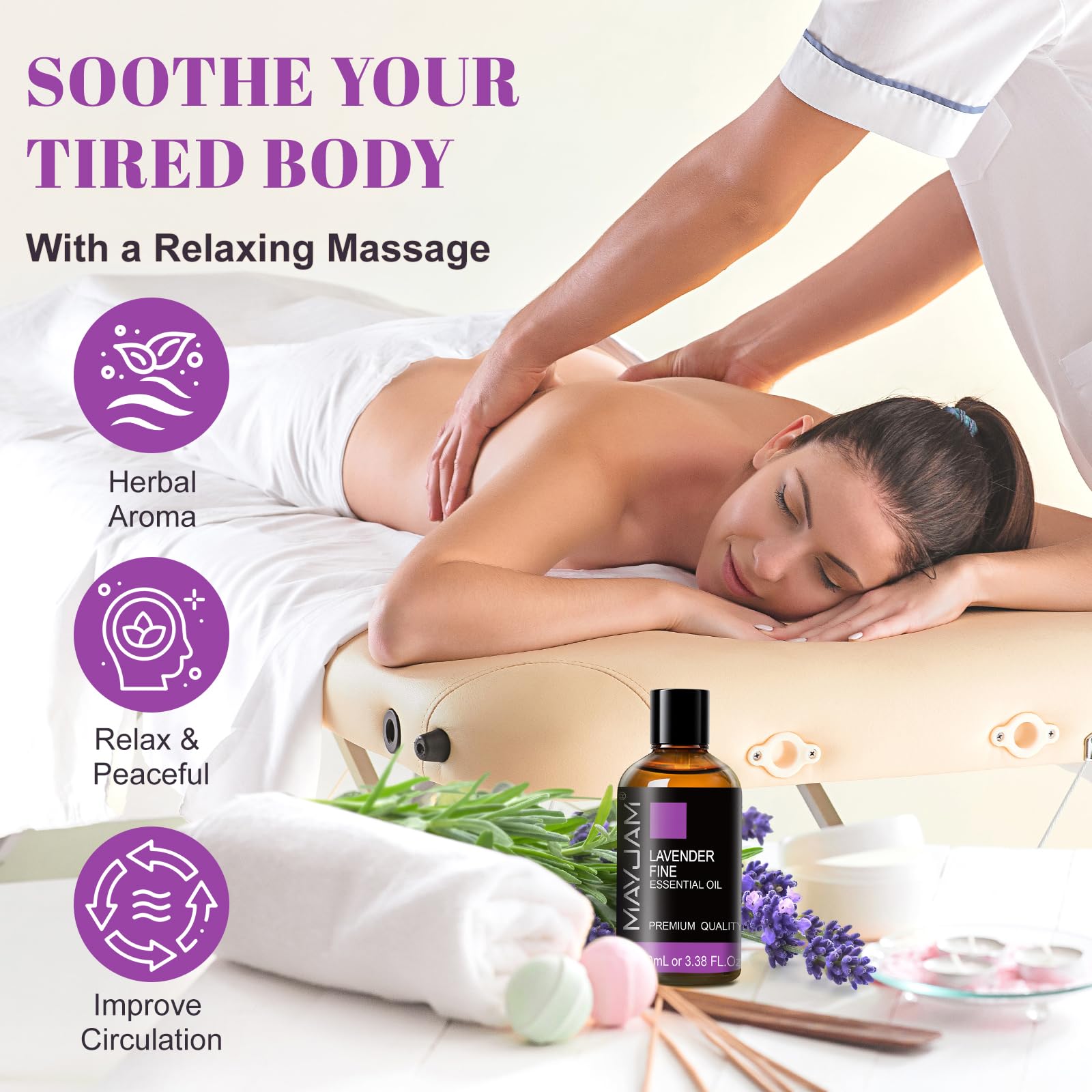 MAYJAM Lavender Fine Oil DIY candle and soap projects with natural aroma