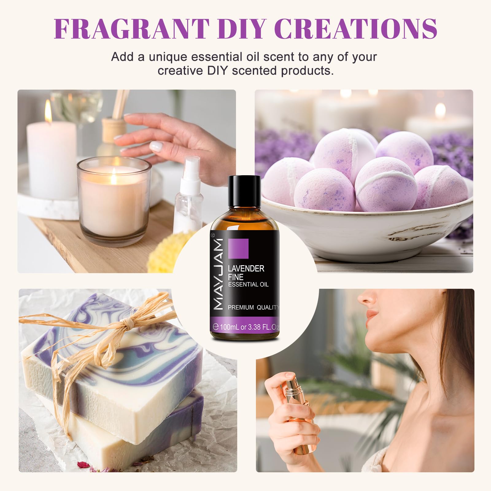 MAYJAM Lavender Fine Oil glass dropper enables controlled application