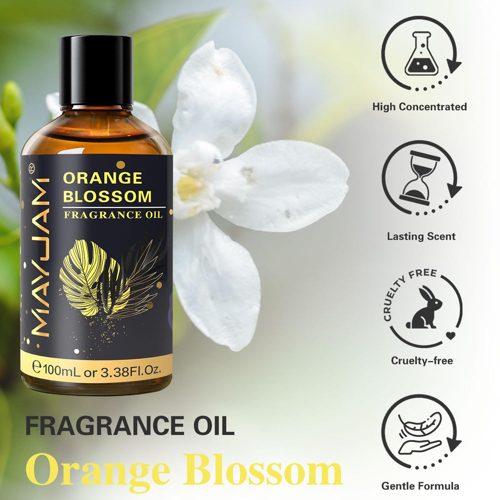 MAYJAM Orange Blossom fragrance oil with glass dropper for precise use.