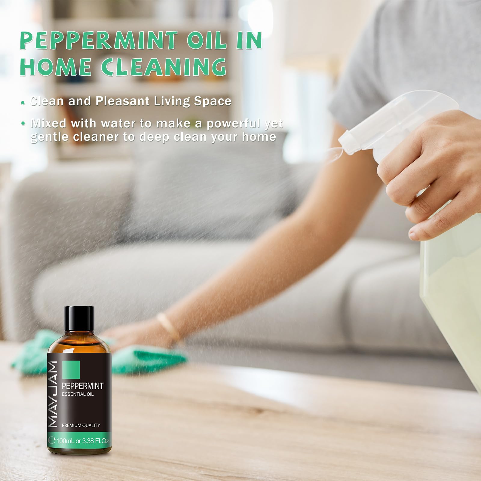 MAYJAM peppermint essential oil used in soap making for minty lather.