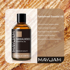 MAYJAM Sandalwood oil dropper close-up for precise DIY use