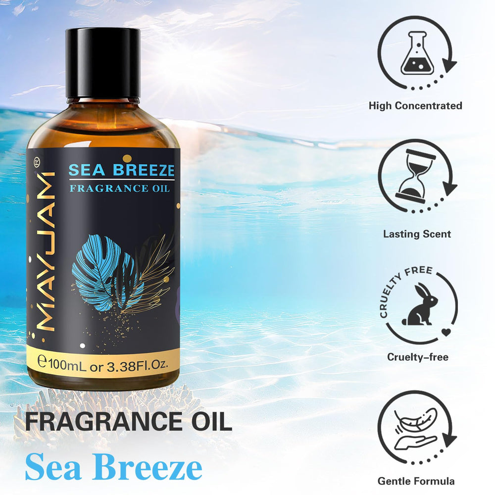 MAYJAM Sea Breeze bottle with glass dropper for precise dosing.