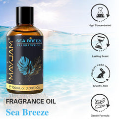 MAYJAM Sea Breeze bottle with glass dropper for precise dosing.