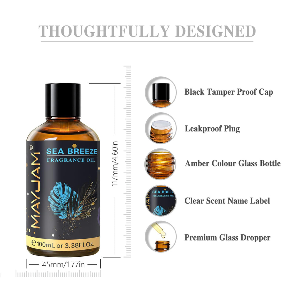 MAYJAM Sea Breeze room scent enhances cozy spaces.
