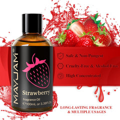 MAYJAM strawberry diffuser oil enhances room ambience with fruity notes