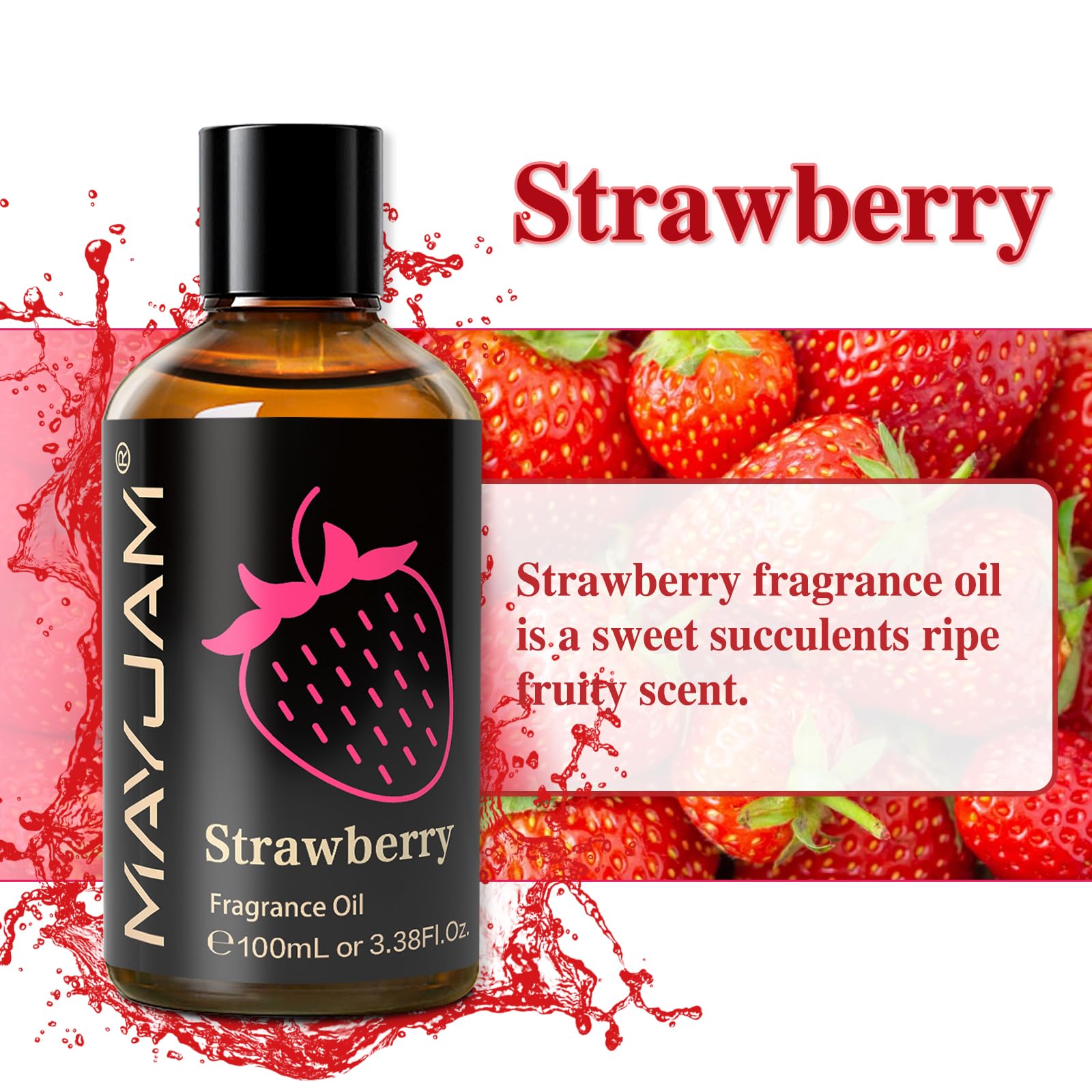 MAYJAM strawberry fragrance oil for soap making projects