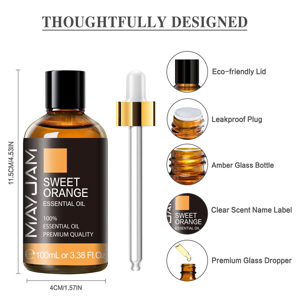 MAYJAM Sweet Orange Oil in cleaning solution leaves a fresh citrus scent