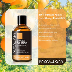 MAYJAM Sweet Orange Oil dropper ensures precise dosing for diffusers