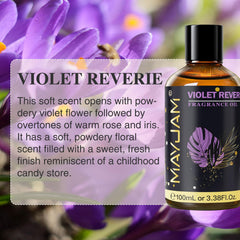 MAYJAM Violet Reverie glass dropper enables precise scent dosage