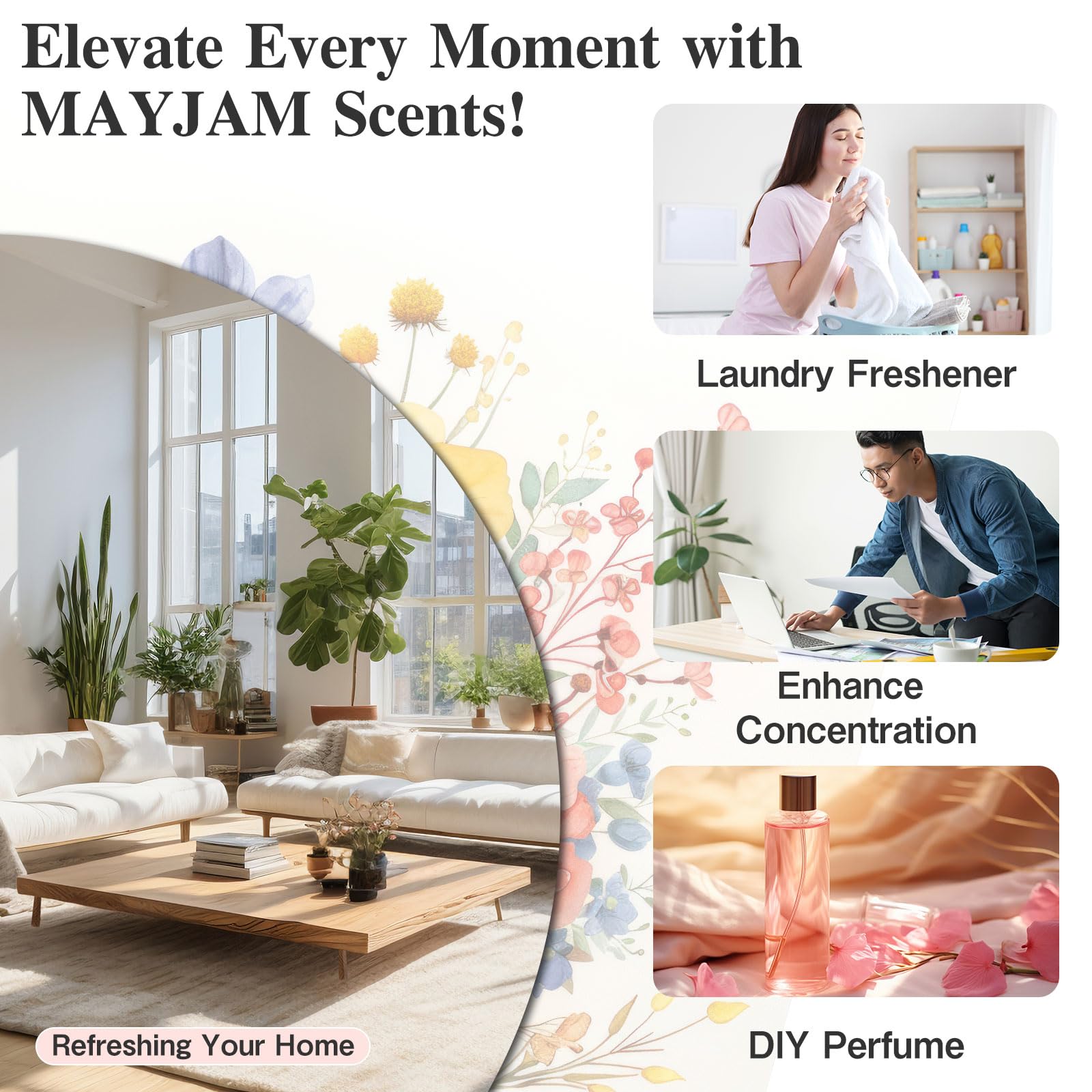 MAYJAM Violet Reverie room spray refreshes any space