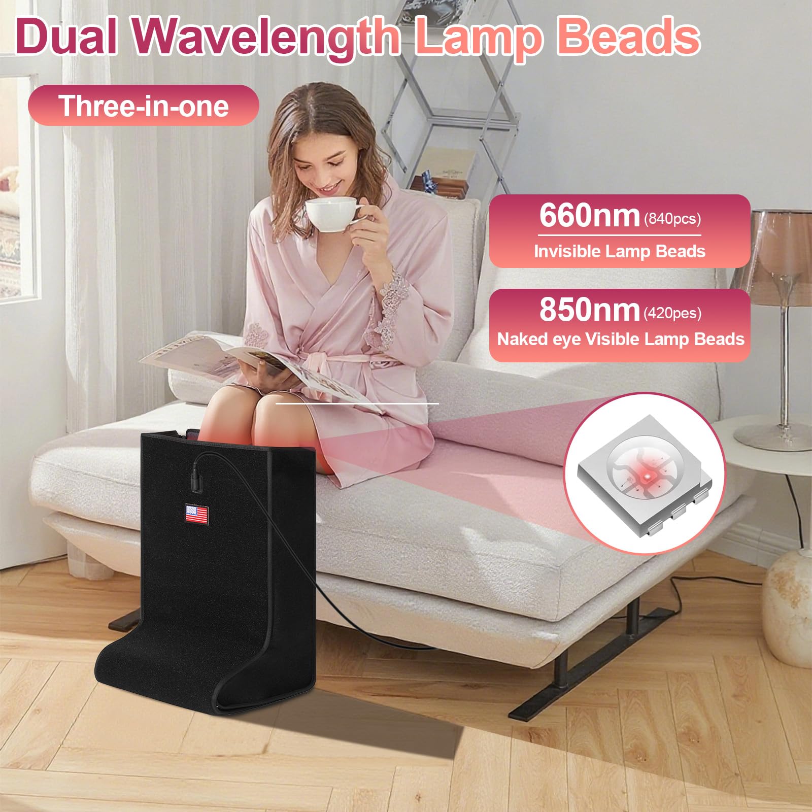 Maylink ergonomic design targets legs comfortably during home recovery sessions