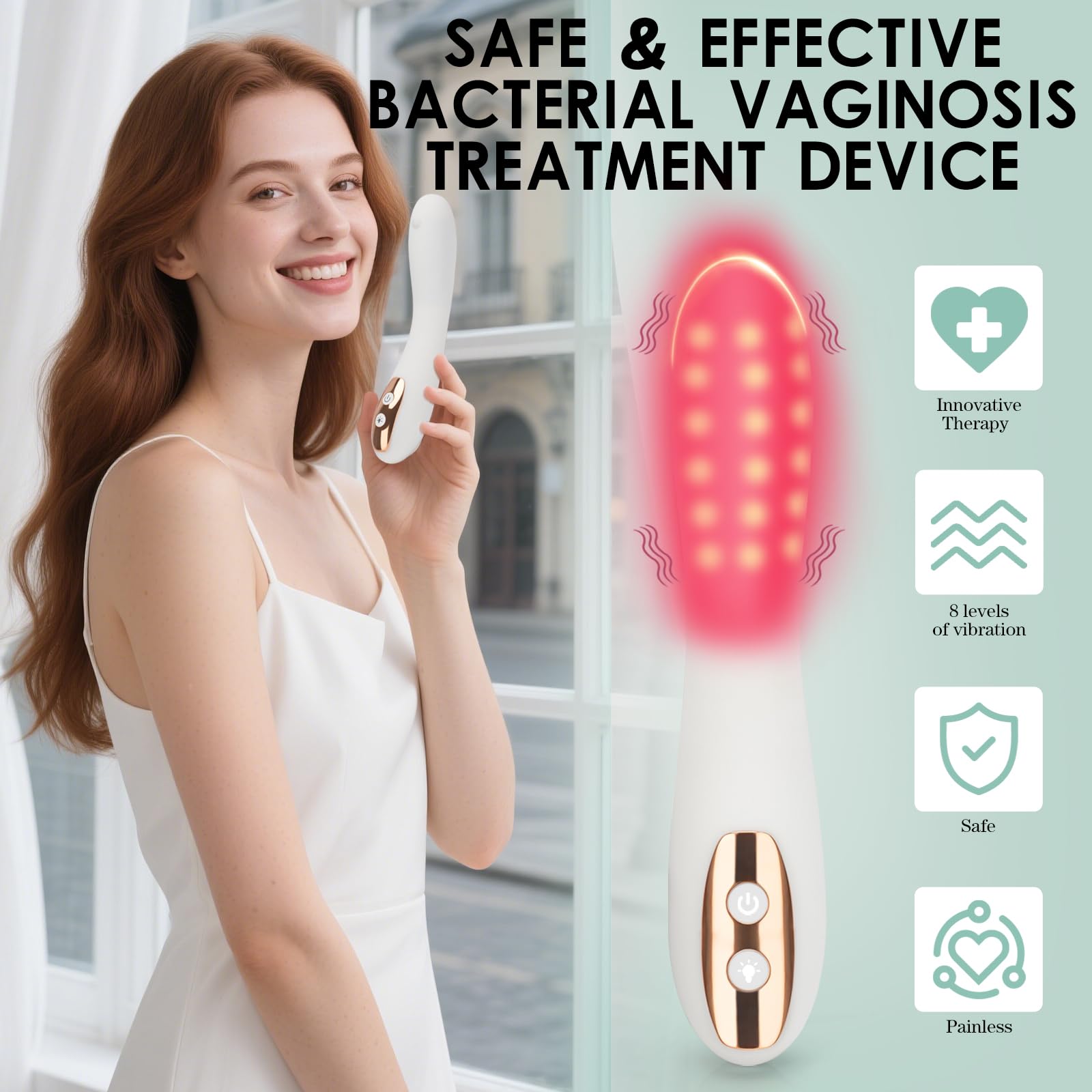 Mayoyosee red light therapy device in use for at-home comfort routines.