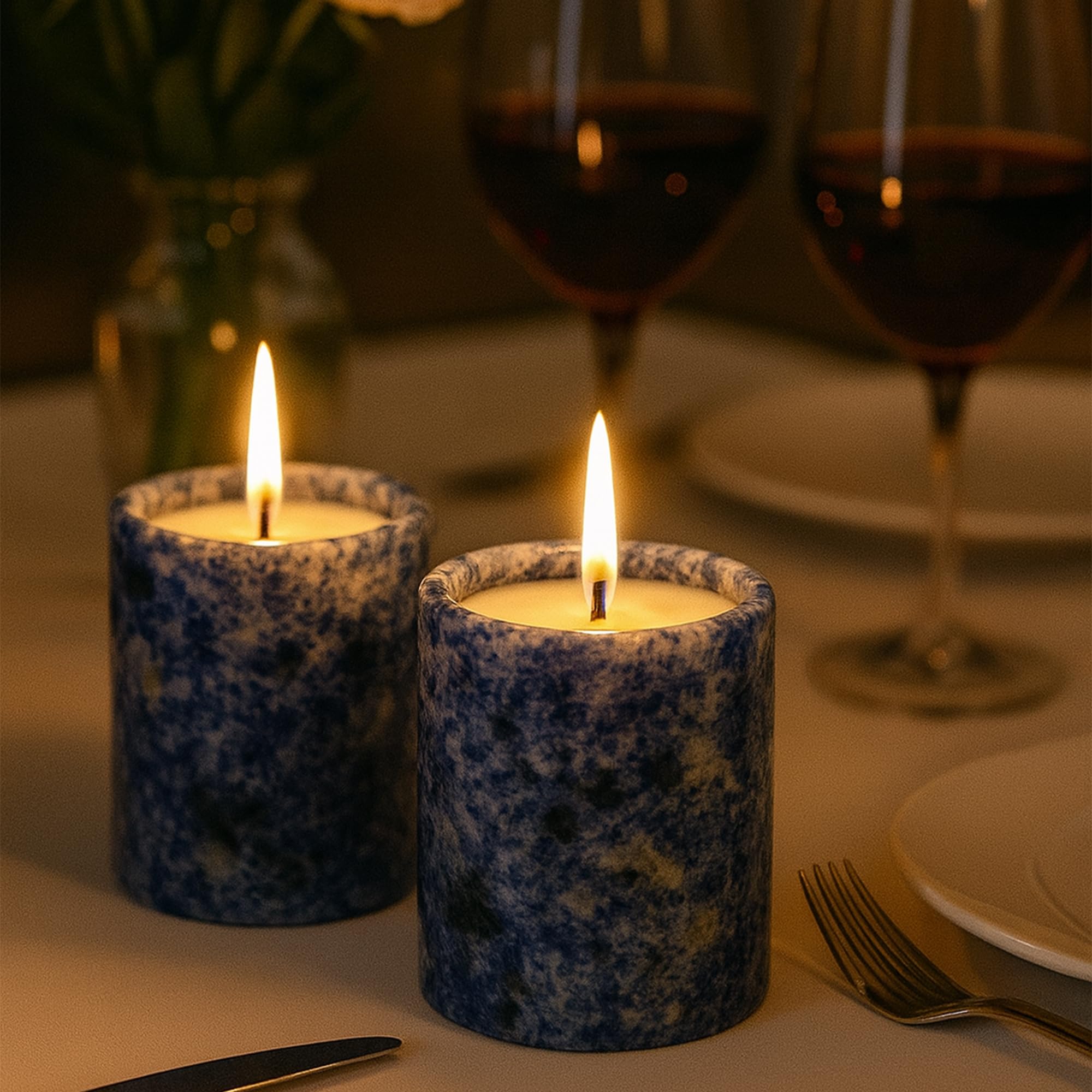 MAYROOM Candle glowing softly creates warm room ambiance
