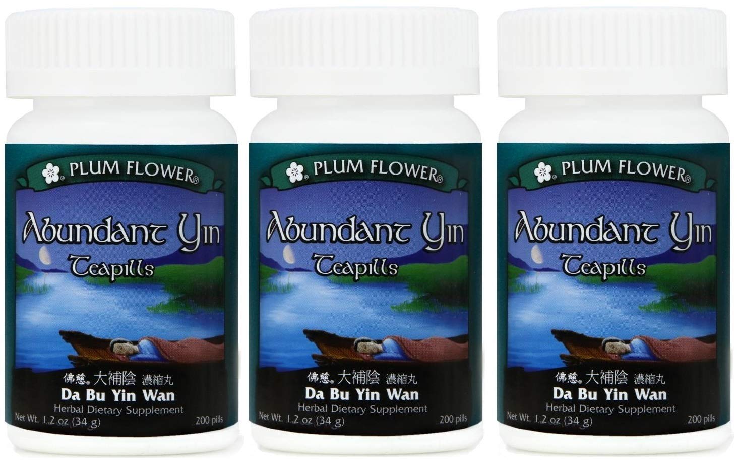 Mayway Abundant Yin Teapills bottle front view for daily use.