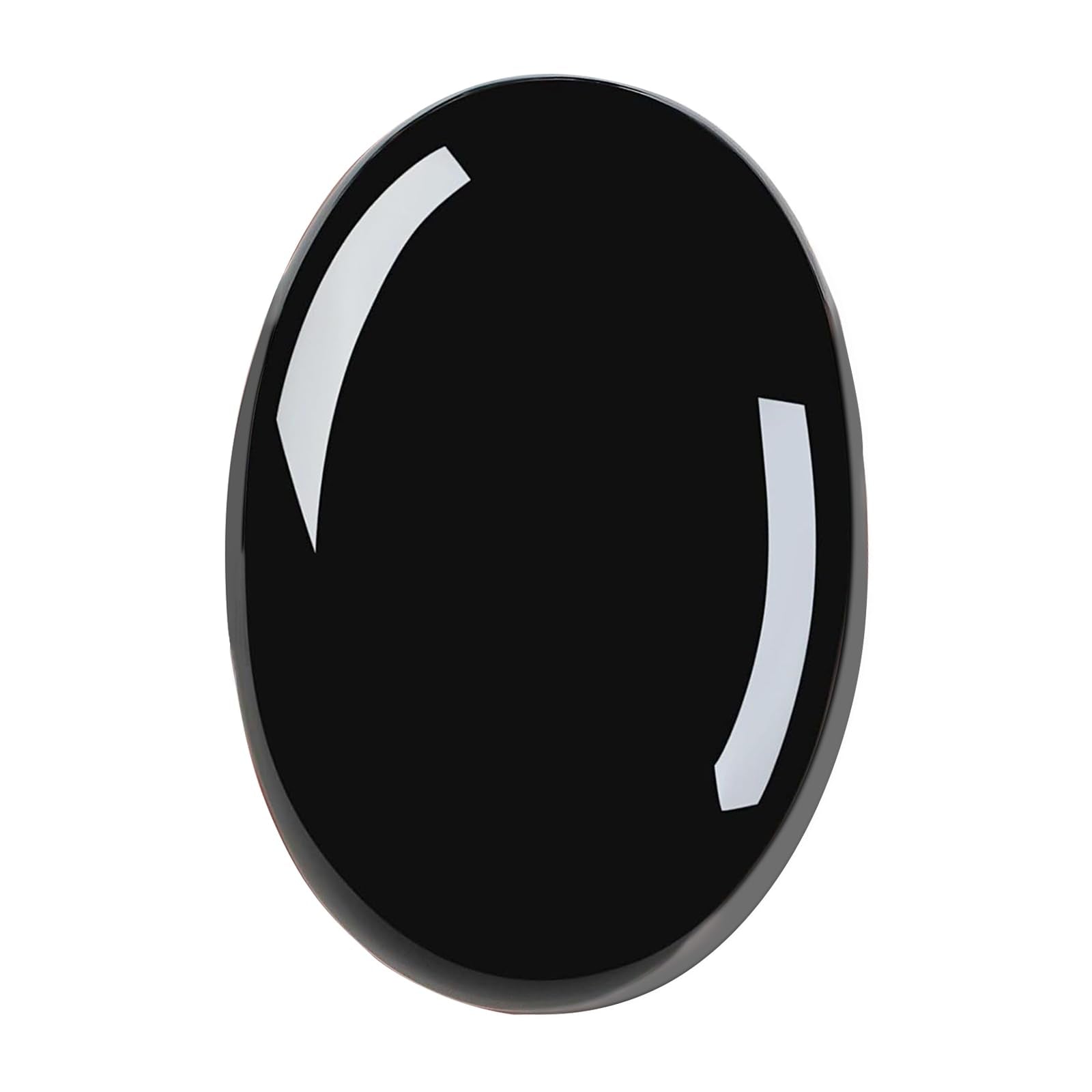 MaziZhang Black Obsidian worry stone close-up showing smooth texture for calming touch