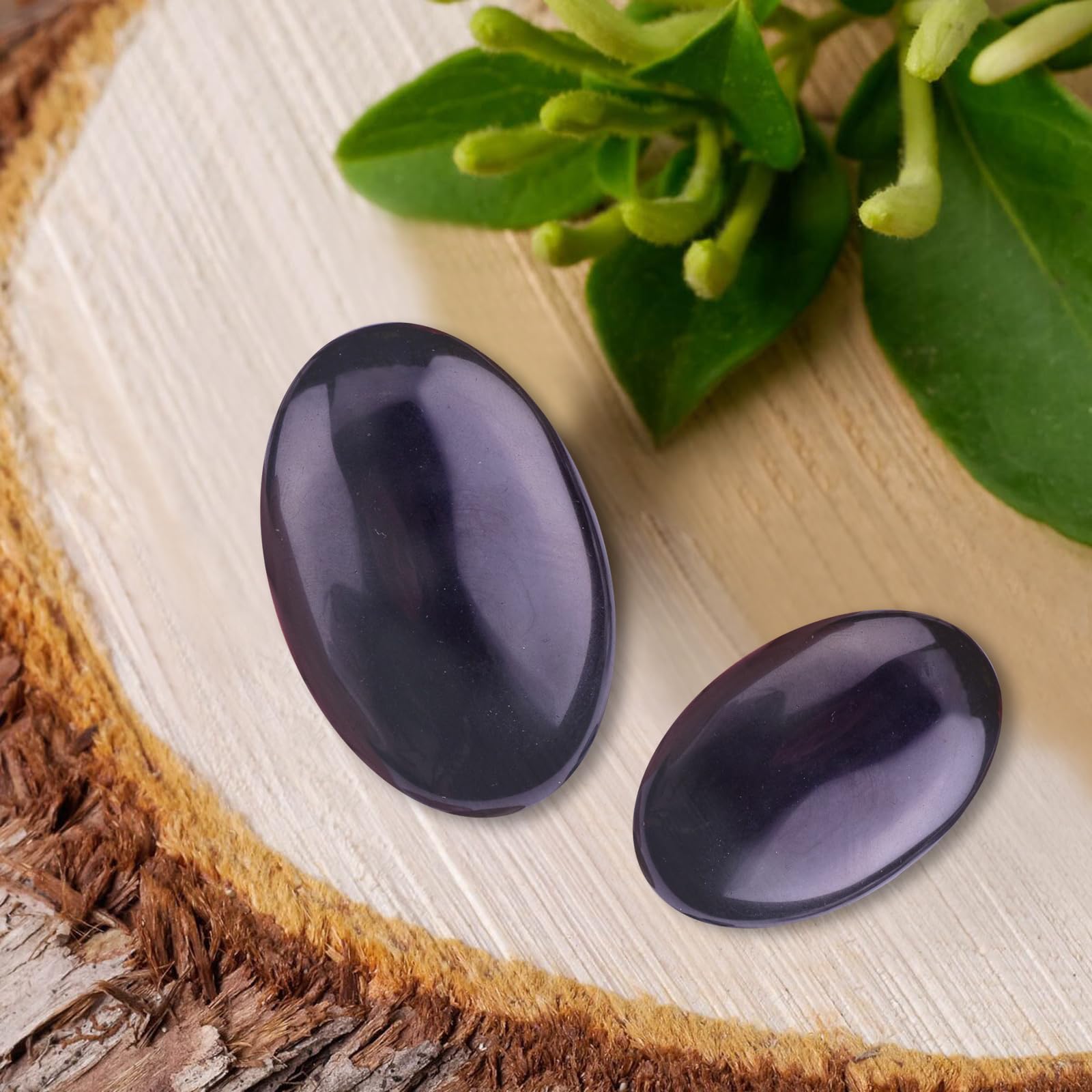 MaziZhang Black Obsidian worry stone hand-held for portable stress relief