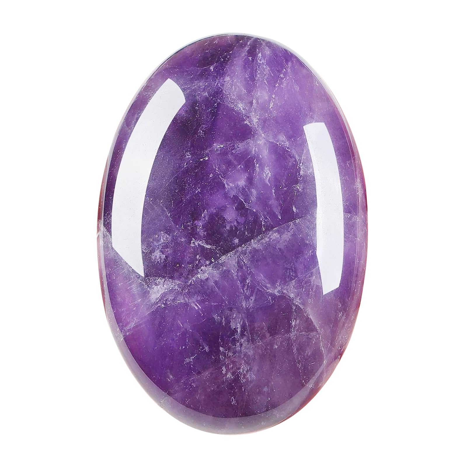 MaziZhang amethyst palm stone polished surface catching sunlight for calm focus
