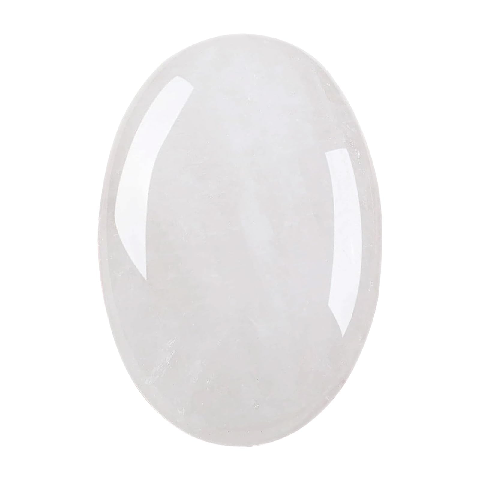 MaziZhang healing crystal palm stone front view showing clear sparkle for calm focus.