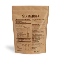 MB Herbals Bael Powder from ripe fruit, ideal for smoothies and teas