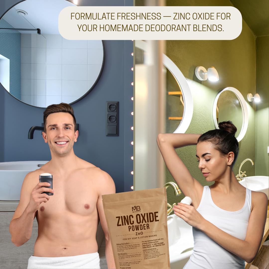 MB Herbals zinc oxide powder for creative cosmetic formulations and experiments