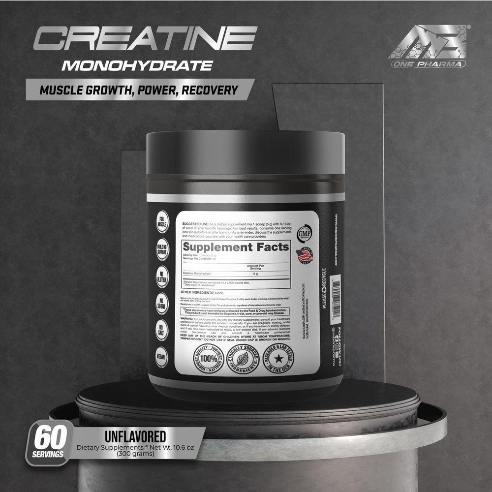 MB One Creatine scoop with precise 5 g serving for convenient dosing.