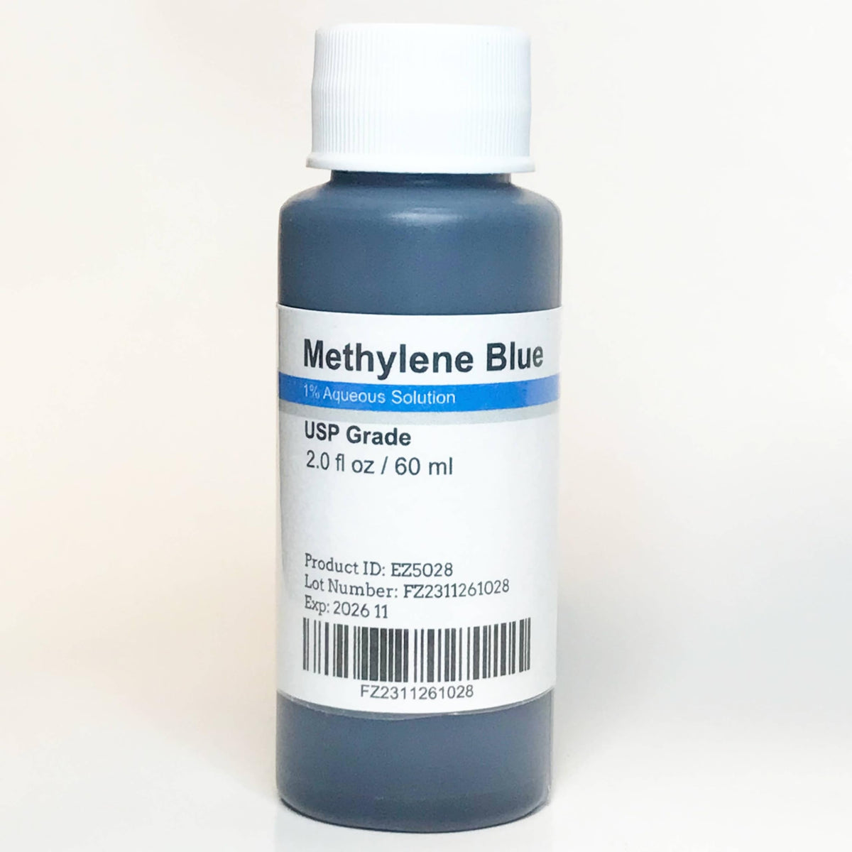 MBAntiaging Methylene Blue 1% bottle showing pharmaceutical quality for potential cognitive support