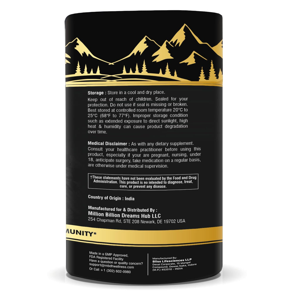 MBDH Wellness Himalayan-origin Shilajit for authentic wellness benefits