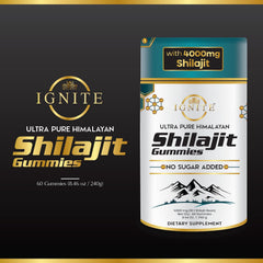 MBDH Wellness Shilajit Gummies packaging shows vegan and sugar-free claims