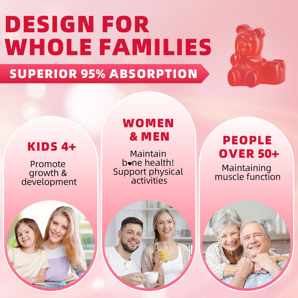 Mchokuu sugar-free raspberry gummies emphasize a tasty calcium option