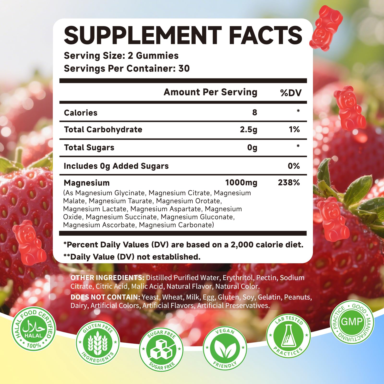 Close-up of Mchokuu strawberry-flavored gummies for easy daily intake