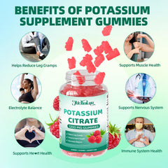 Mchokuu Potassium Citrate Gummies 60-count bottle designed for easy daily wellness.
