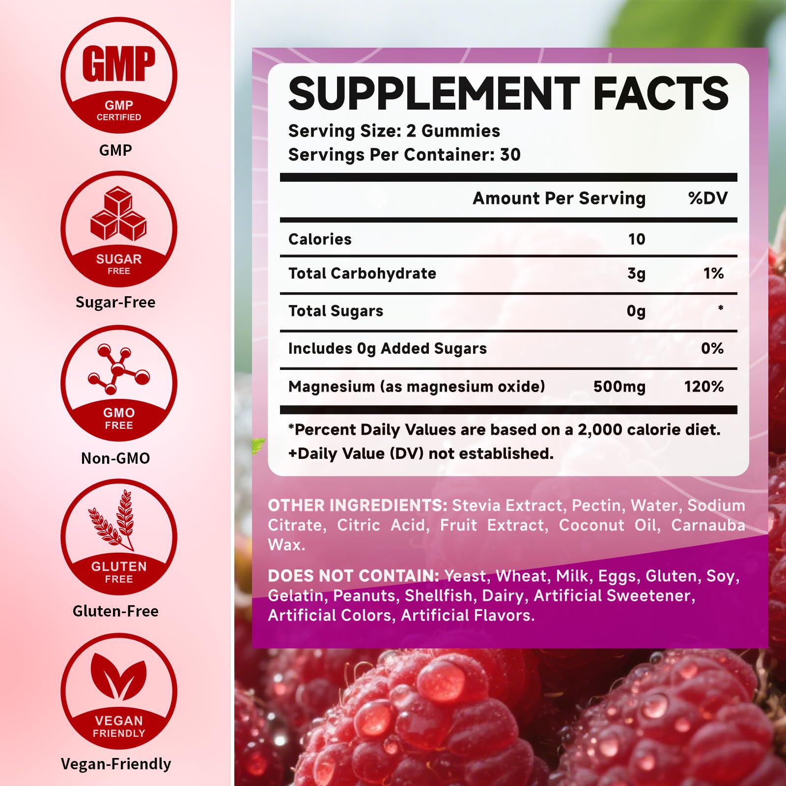 Close-up of Mchokuu raspberry-flavored gummies for easy daily consumption