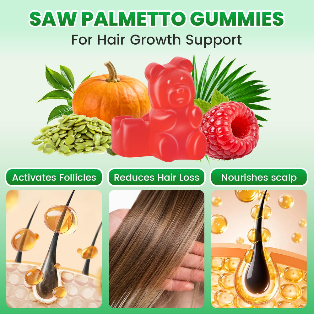 Gummy close-up emphasizing skin health potential from Mchokuu Saw Palmetto