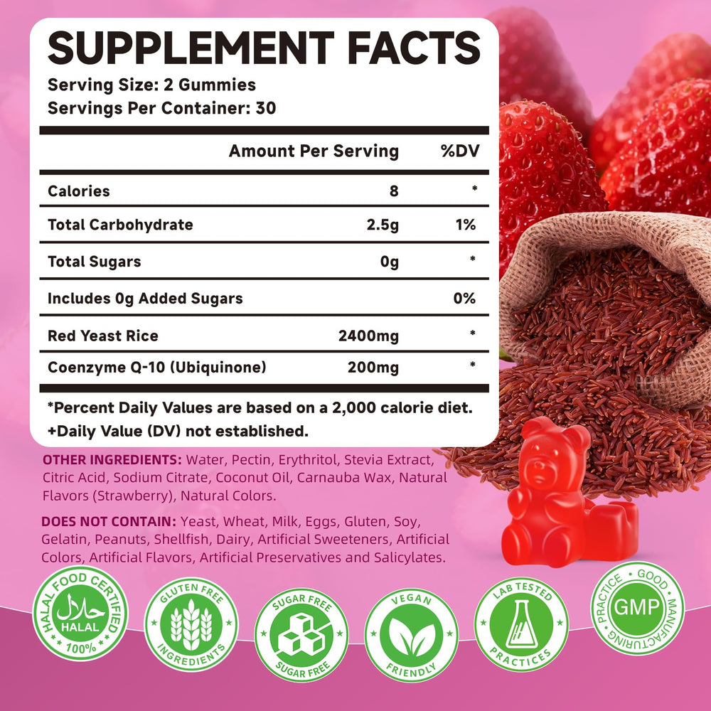 Mchokuu strawberry-flavored gummies with a chewy texture and vitamin blend