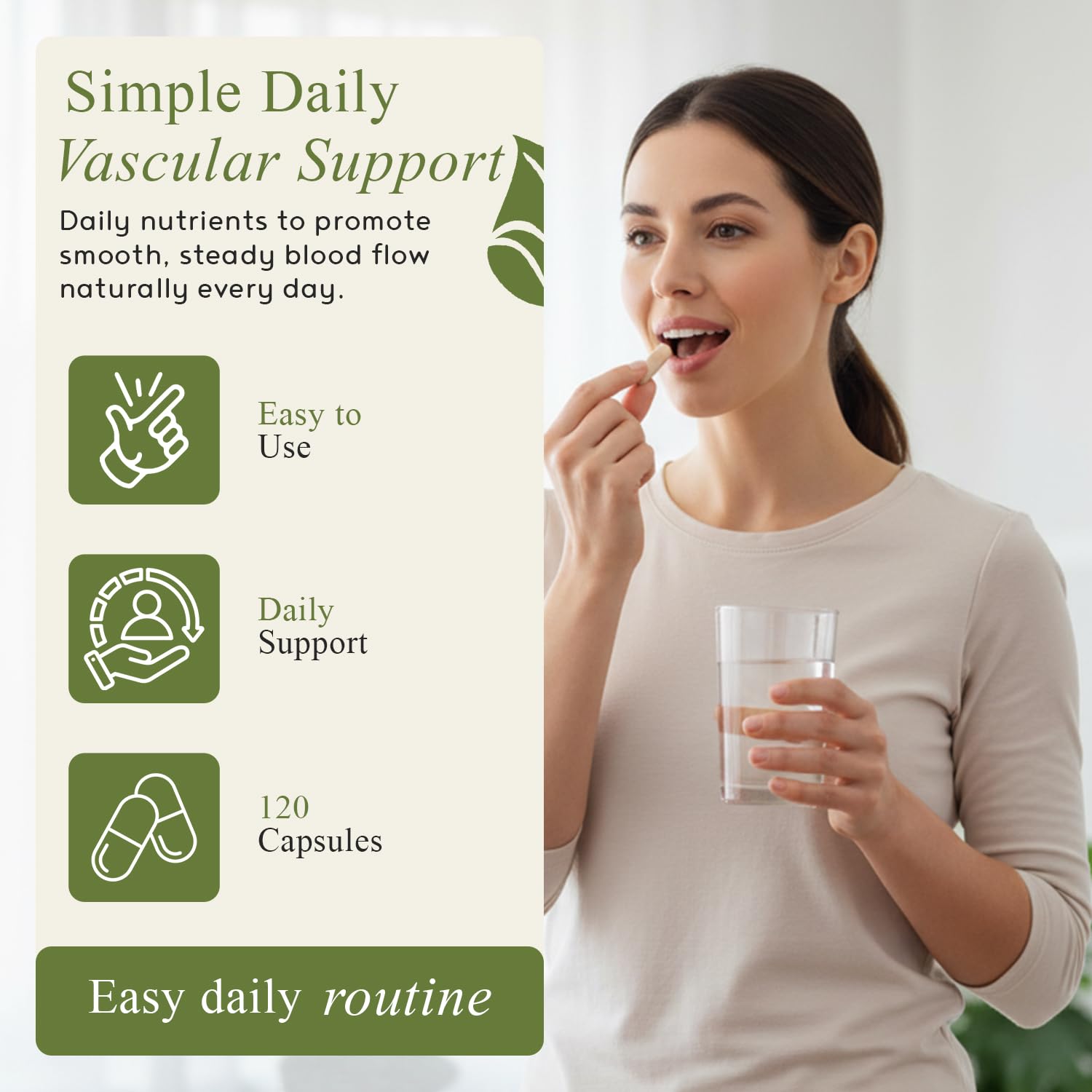 M.D. Blend 120 capsules pack ready for daily use.