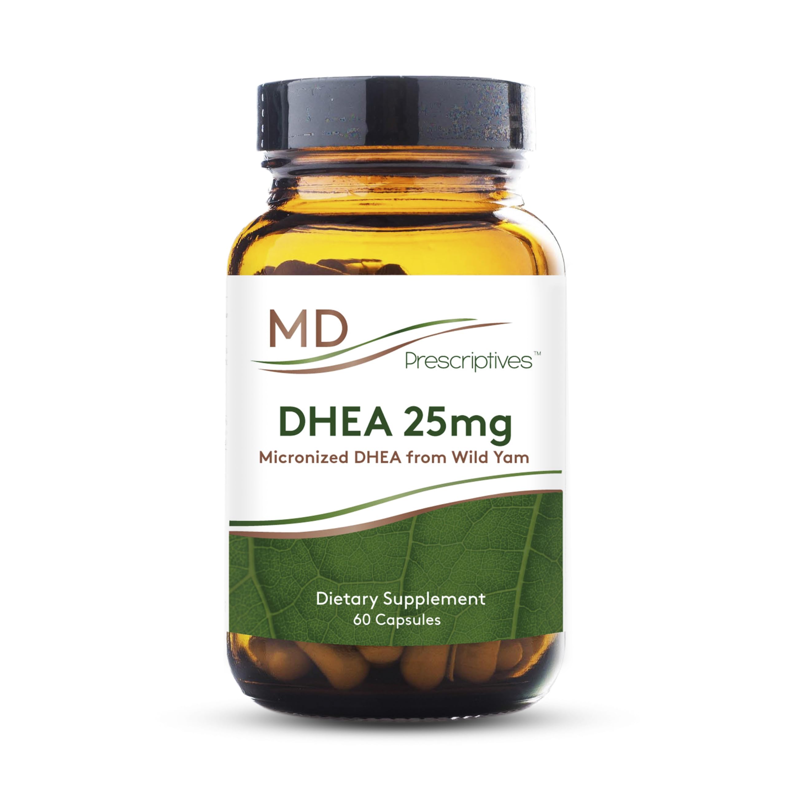 MD Prescriptives DHEA 25mg bottle front view, may support hormone balance