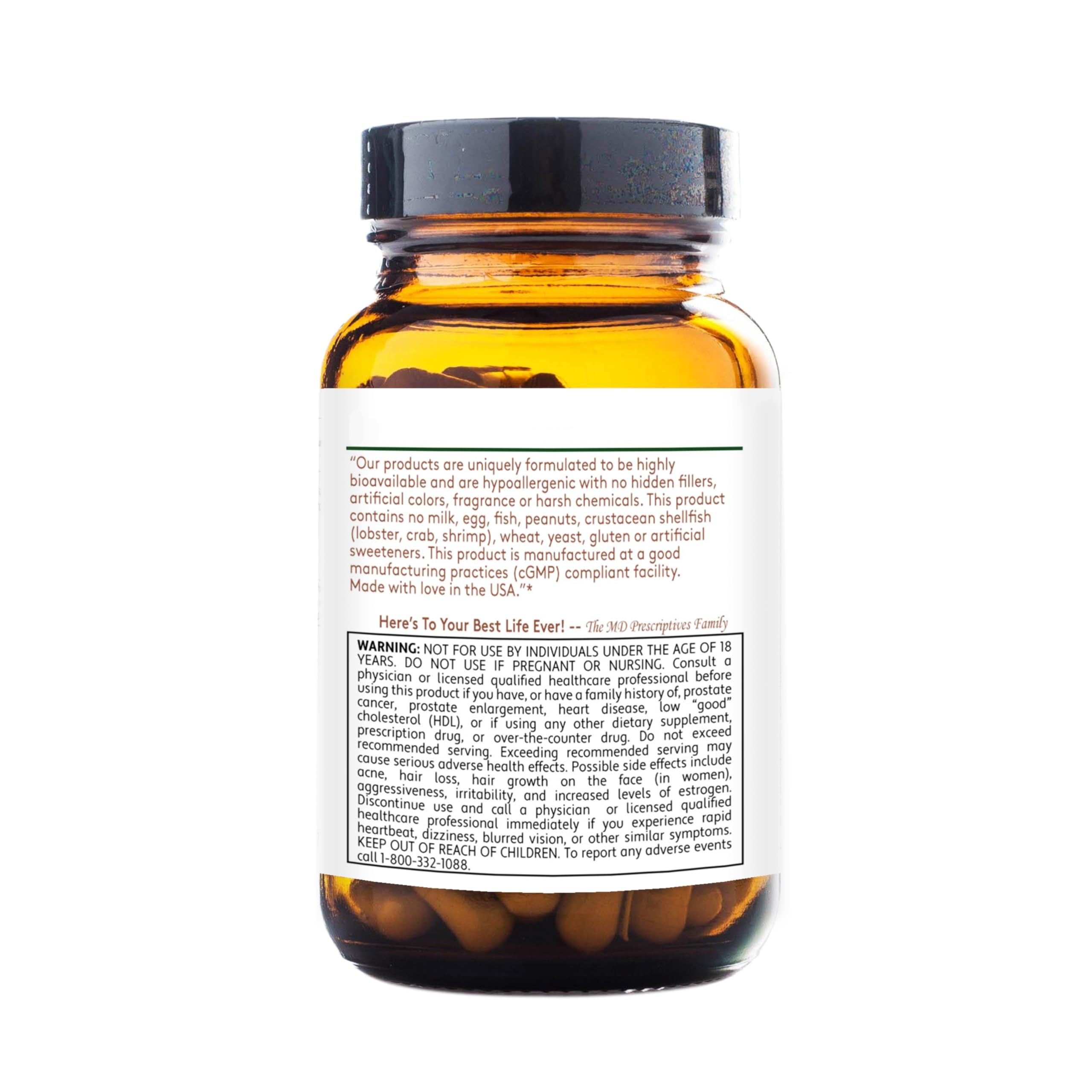 MD Prescriptives DHEA 25mg USA manufactured label, trusted quality