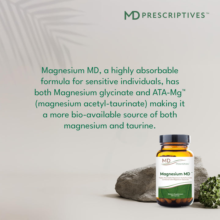 Magnesium MD label notes GMO-free hypoallergenic formula made in the USA