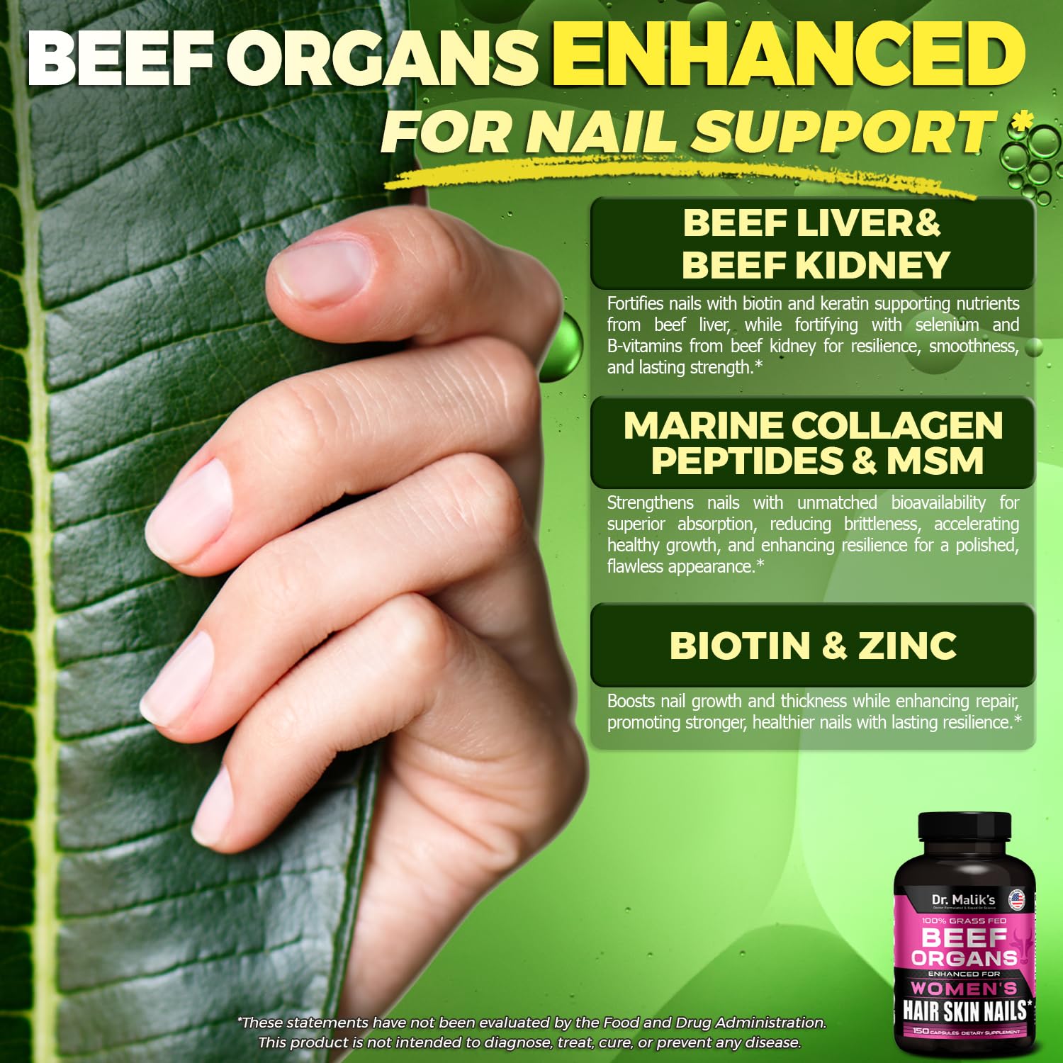 MD Supplements Beef Organs pasture-raised USA image highlights ethical sourcing.