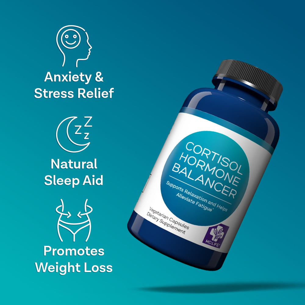 MD Life Cortisol Supplements USA facility badge signals trusted production.