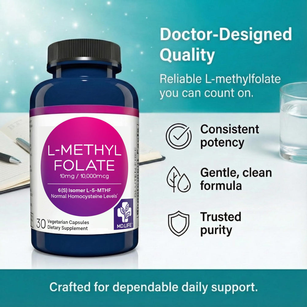 MD.LIFE L-Methylfolate ingredients label for transparency