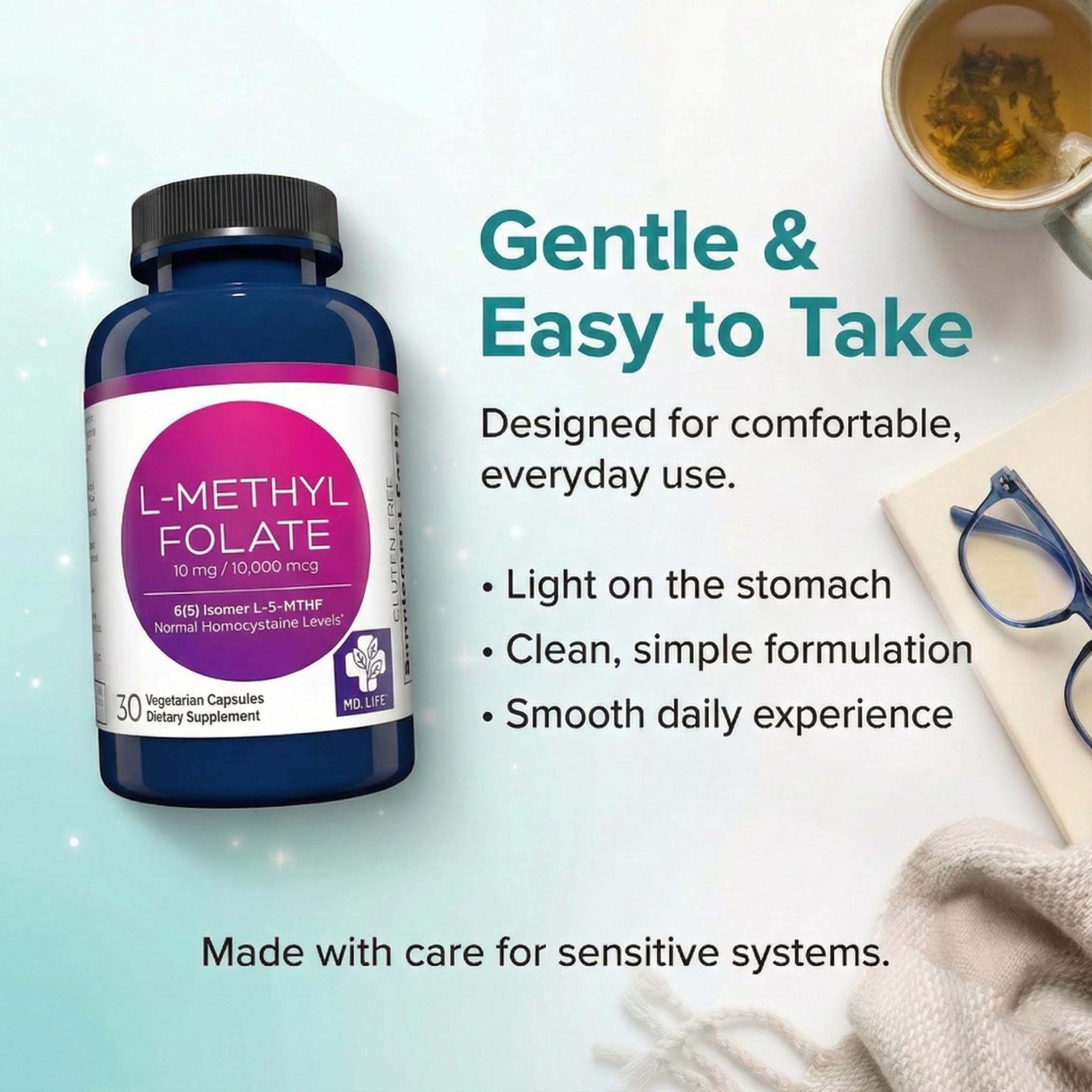 MD.LIFE L-Methylfolate vegan capsules in blister